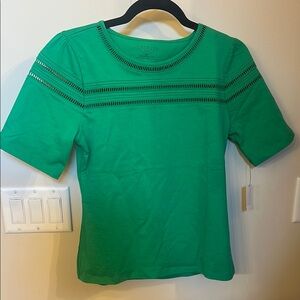 Talbots Green Short Sleeve Top